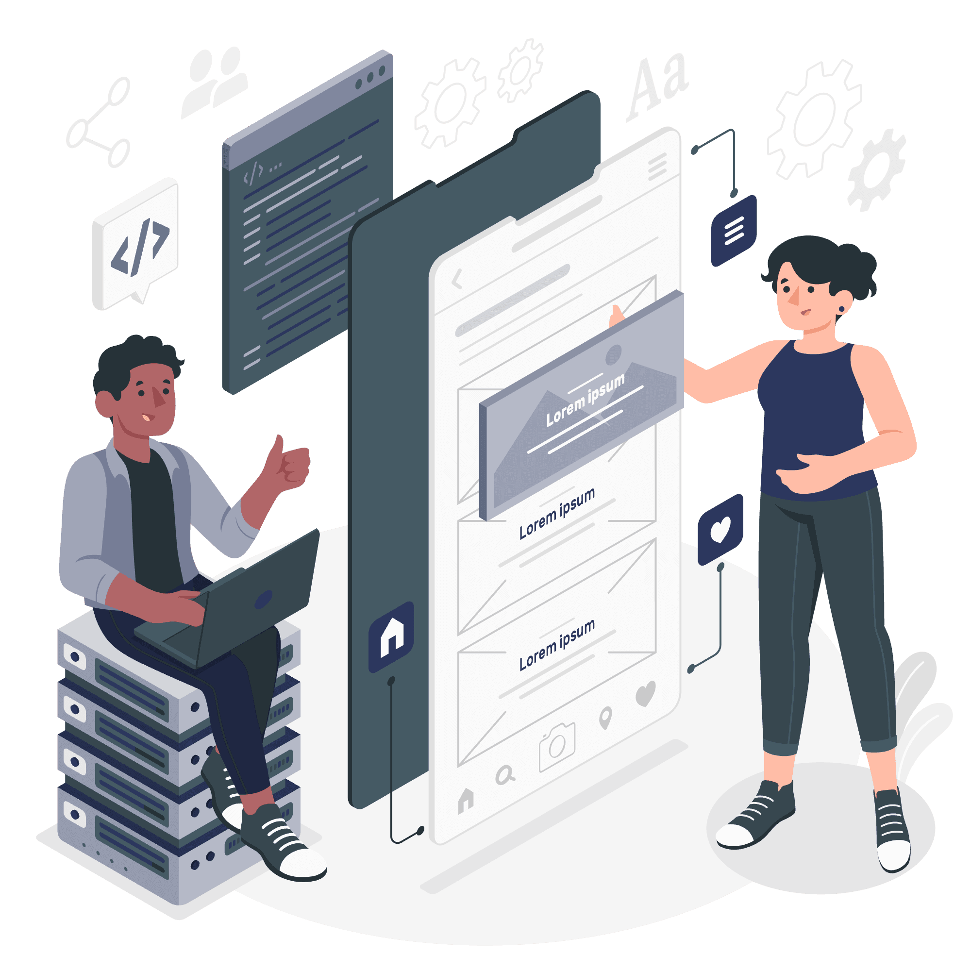 Web Development Illustration